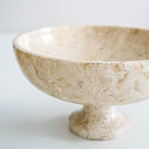Large Fruit Bowl | Beige Marble