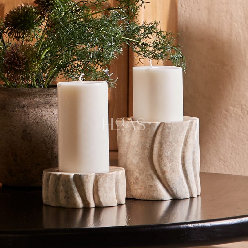 HAAS Osa Marble Candle Holder
