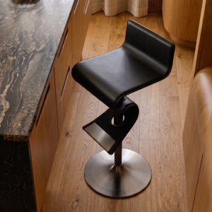 Modern Saddle Leather Bar Stool